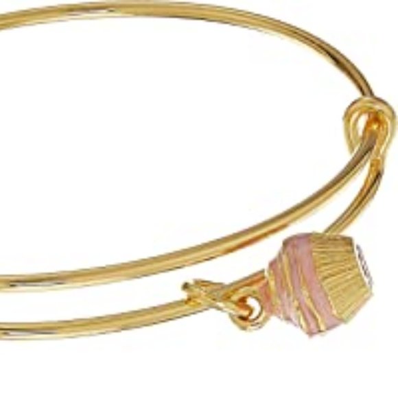 Alex and Ani -  Cupcake Bracelet Bangle - Charity by Design - Gold and Pink - Picture 1 of 8